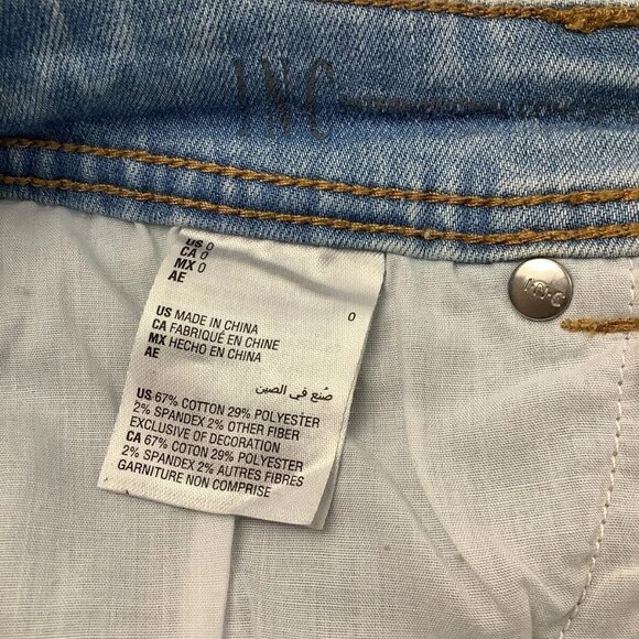 INC Denim Skinny Leg Regular Fit Mid Rise Blue Denim Jeans Womens Size 0 - Picture 9 of 10